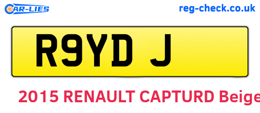 R9YDJ are the vehicle registration plates.