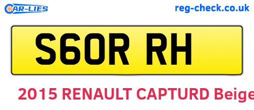 S60RRH are the vehicle registration plates.