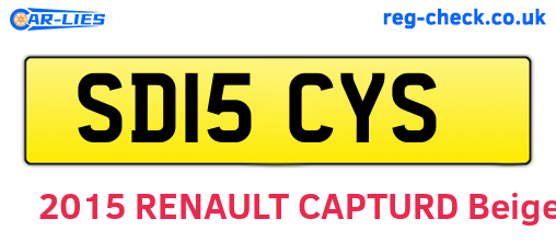 SD15CYS are the vehicle registration plates.