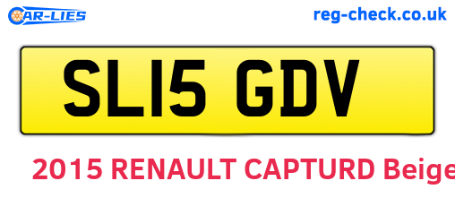 SL15GDV are the vehicle registration plates.