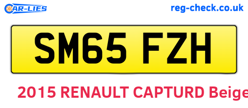 SM65FZH are the vehicle registration plates.