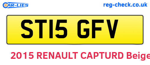 ST15GFV are the vehicle registration plates.