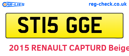 ST15GGE are the vehicle registration plates.