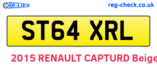 ST64XRL are the vehicle registration plates.