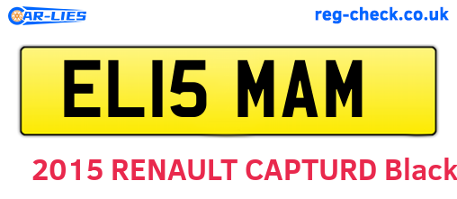 EL15MAM are the vehicle registration plates.