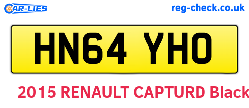 HN64YHO are the vehicle registration plates.