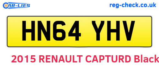 HN64YHV are the vehicle registration plates.
