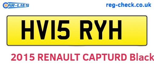 HV15RYH are the vehicle registration plates.