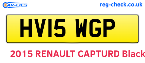 HV15WGP are the vehicle registration plates.