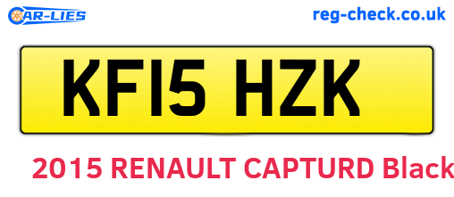 KF15HZK are the vehicle registration plates.
