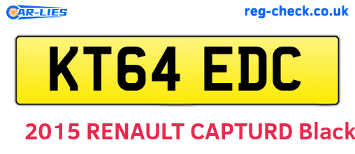 KT64EDC are the vehicle registration plates.