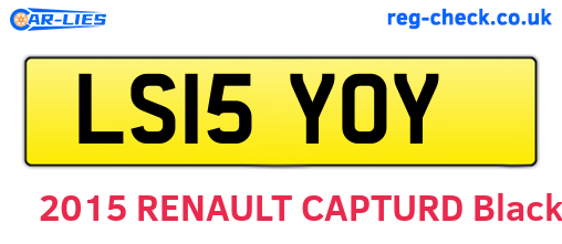 LS15YOY are the vehicle registration plates.