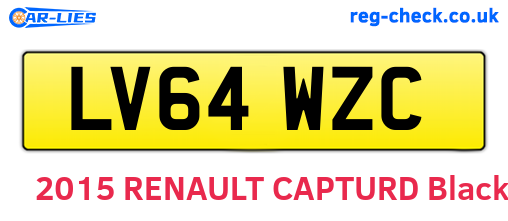 LV64WZC are the vehicle registration plates.