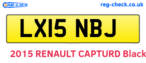 LX15NBJ are the vehicle registration plates.
