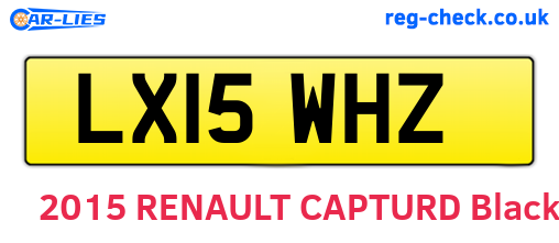 LX15WHZ are the vehicle registration plates.