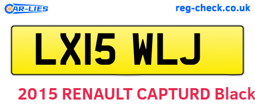 LX15WLJ are the vehicle registration plates.