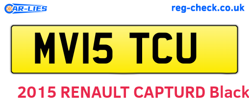 MV15TCU are the vehicle registration plates.