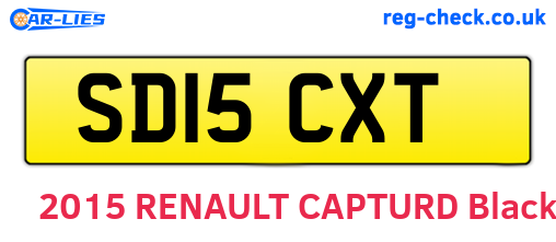 SD15CXT are the vehicle registration plates.