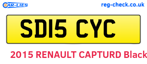 SD15CYC are the vehicle registration plates.