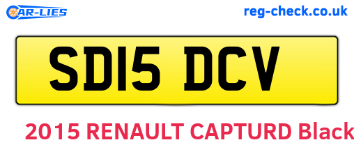 SD15DCV are the vehicle registration plates.