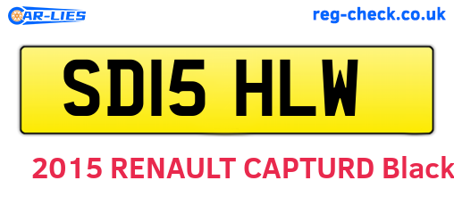 SD15HLW are the vehicle registration plates.