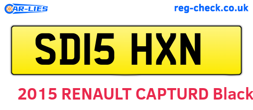 SD15HXN are the vehicle registration plates.