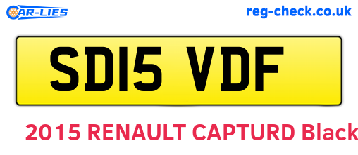 SD15VDF are the vehicle registration plates.