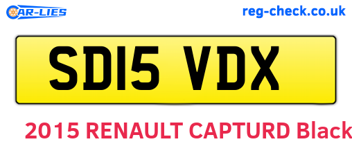 SD15VDX are the vehicle registration plates.