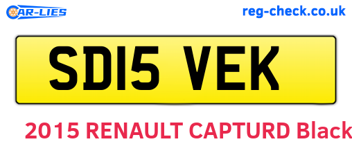 SD15VEK are the vehicle registration plates.