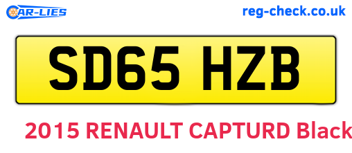 SD65HZB are the vehicle registration plates.