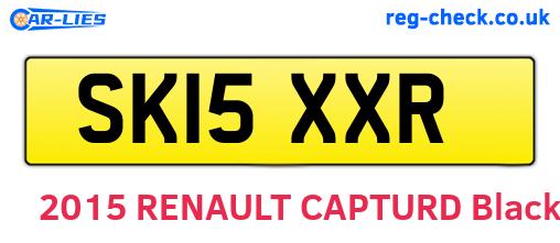 SK15XXR are the vehicle registration plates.