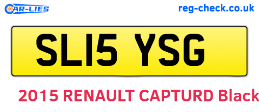 SL15YSG are the vehicle registration plates.