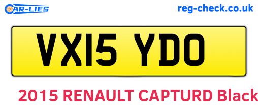 VX15YDO are the vehicle registration plates.