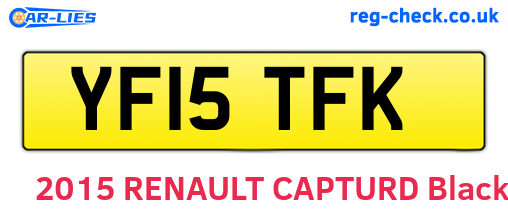 YF15TFK are the vehicle registration plates.