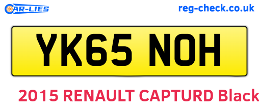 YK65NOH are the vehicle registration plates.