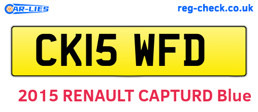 CK15WFD are the vehicle registration plates.