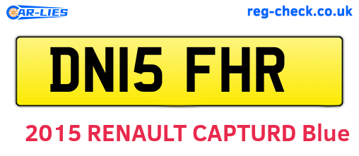 DN15FHR are the vehicle registration plates.