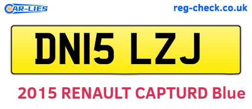 DN15LZJ are the vehicle registration plates.