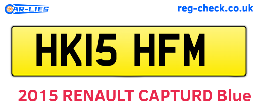 HK15HFM are the vehicle registration plates.