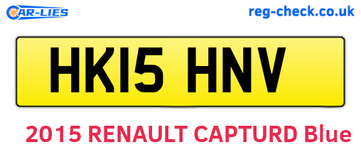 HK15HNV are the vehicle registration plates.