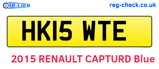 HK15WTE are the vehicle registration plates.