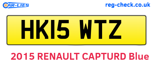 HK15WTZ are the vehicle registration plates.