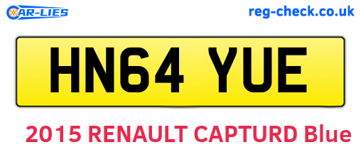 HN64YUE are the vehicle registration plates.