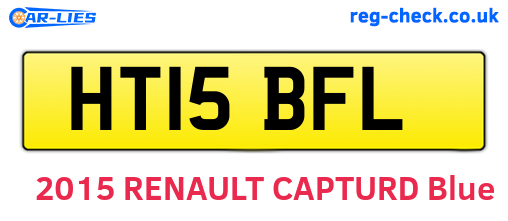 HT15BFL are the vehicle registration plates.
