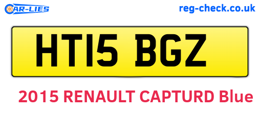 HT15BGZ are the vehicle registration plates.