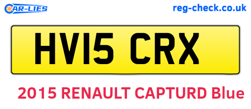 HV15CRX are the vehicle registration plates.