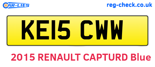 KE15CWW are the vehicle registration plates.