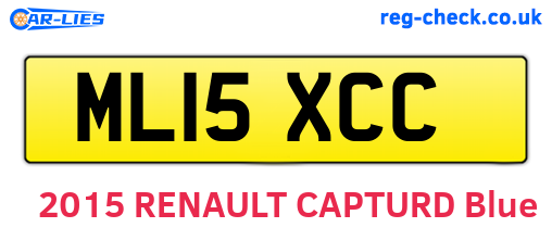 ML15XCC are the vehicle registration plates.