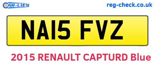 NA15FVZ are the vehicle registration plates.
