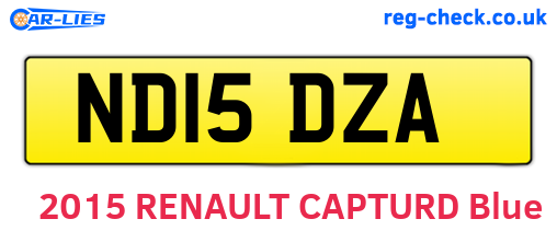 ND15DZA are the vehicle registration plates.